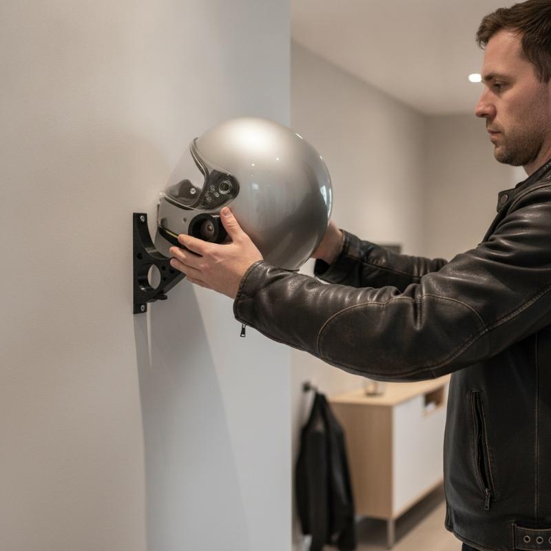 Motorcycle Helmets - Heavy Duty Motorcycle Helmet Wall Mount