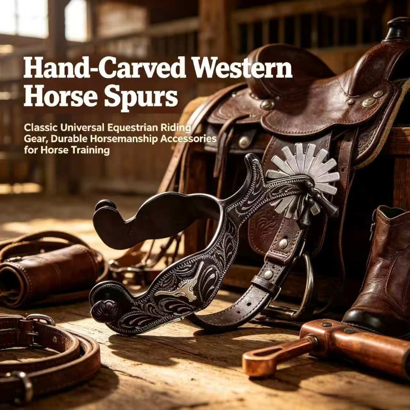 Hand‑Carved Western Horse Spur - Riding Gear review and price